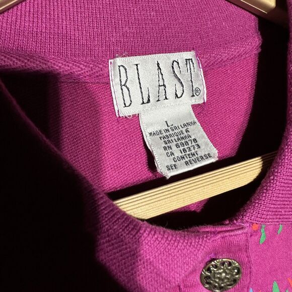 Blast Vintage Sweatshirt Polo Women's Size L - Picture 2 of 11